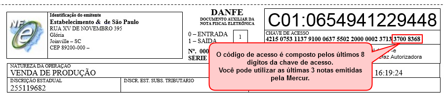 Código de Acesso